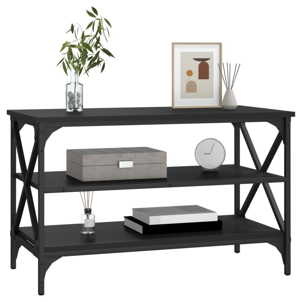 Mobile Porta TV Nero 80x40x50 cm in Legno Multistrato
