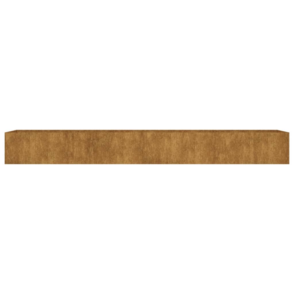 Fioriera Rialzata da Giardino 360x80x40 cm in Acciaio Corten