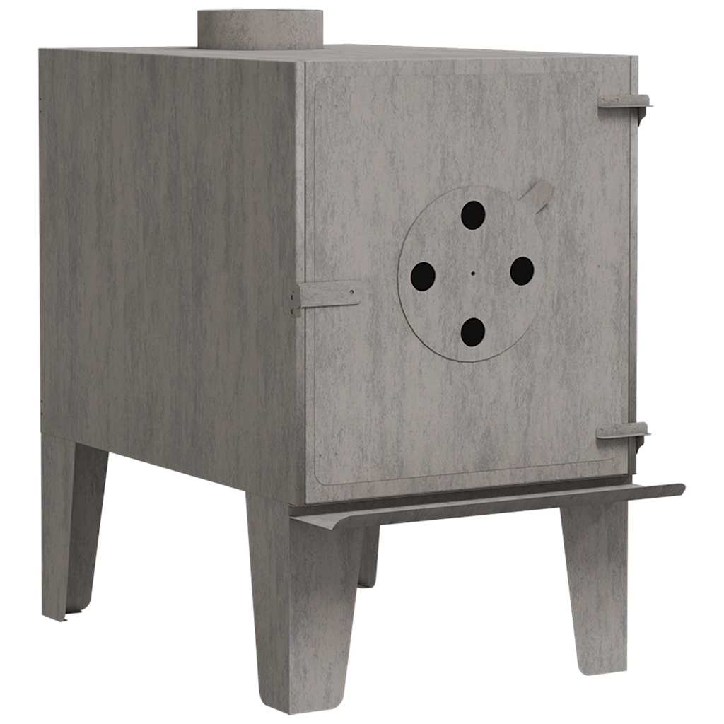 Stufa da Campeggio 35x50x55 cm in Acciaio Corten