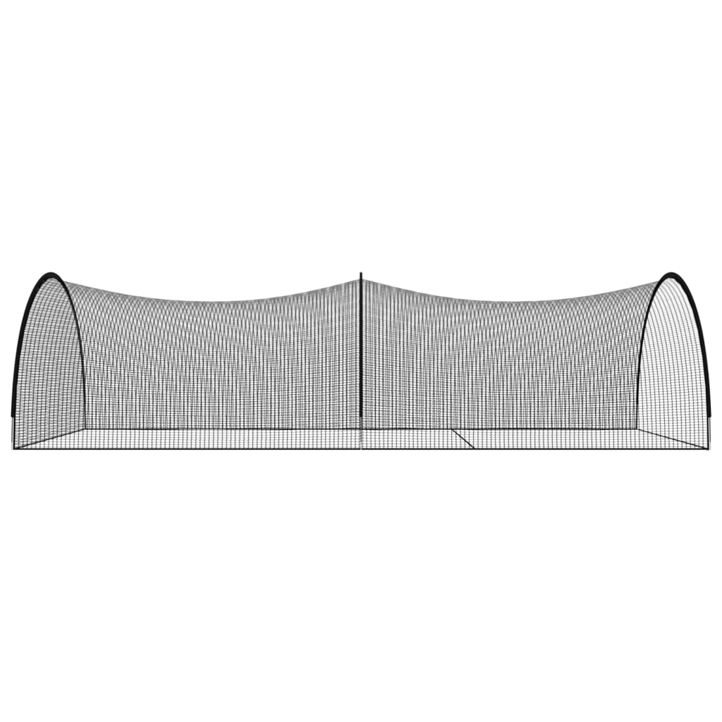 Rete Gabbia da Battuta Baseball Nera 900x400x250 cm Poliestere
