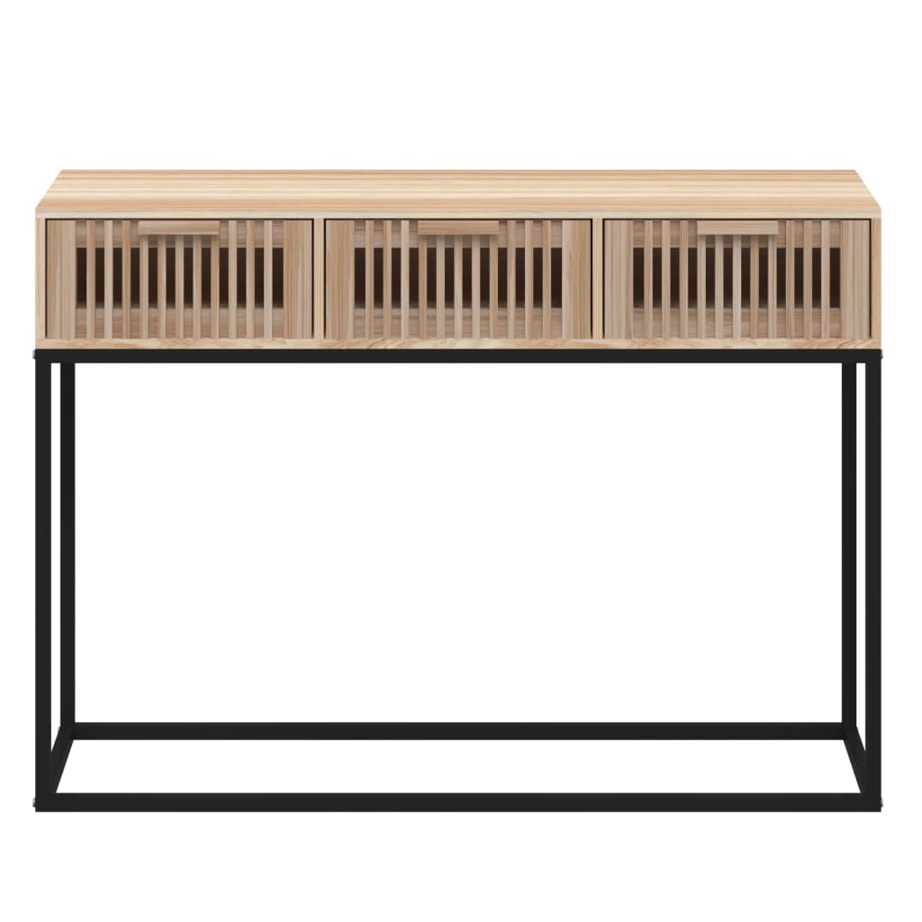 Tavolino Consolle 105x30x75 cm Legno Multistrato e Ferro