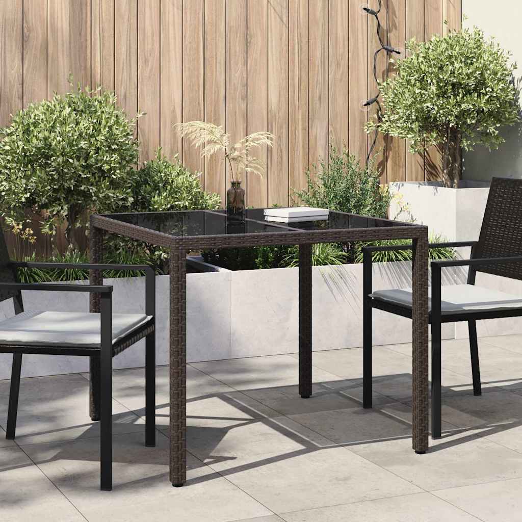 Tavolo da Giardino Marrone 90 x 90 x 75 cm polyrattan