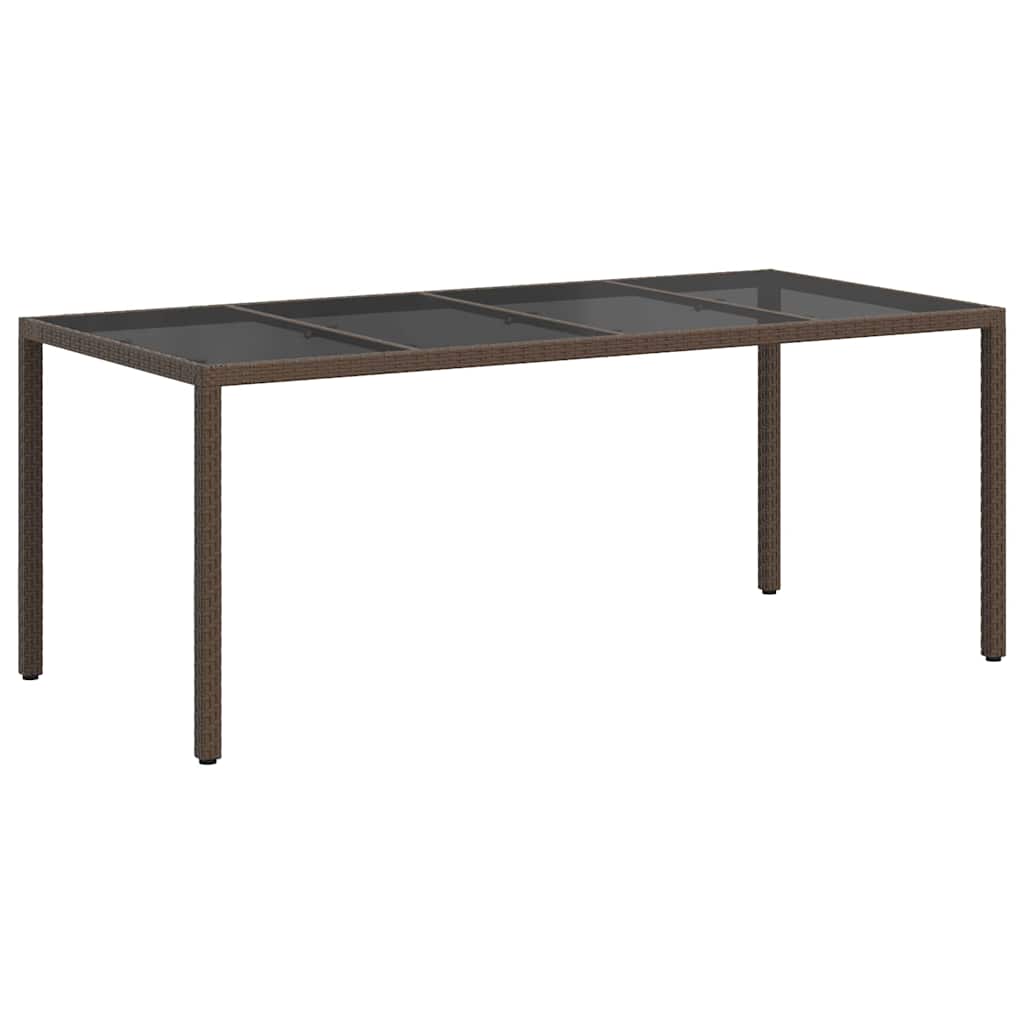 Tavolo da Giardino Marrone 190 x 90 x 75 cm polyrattan