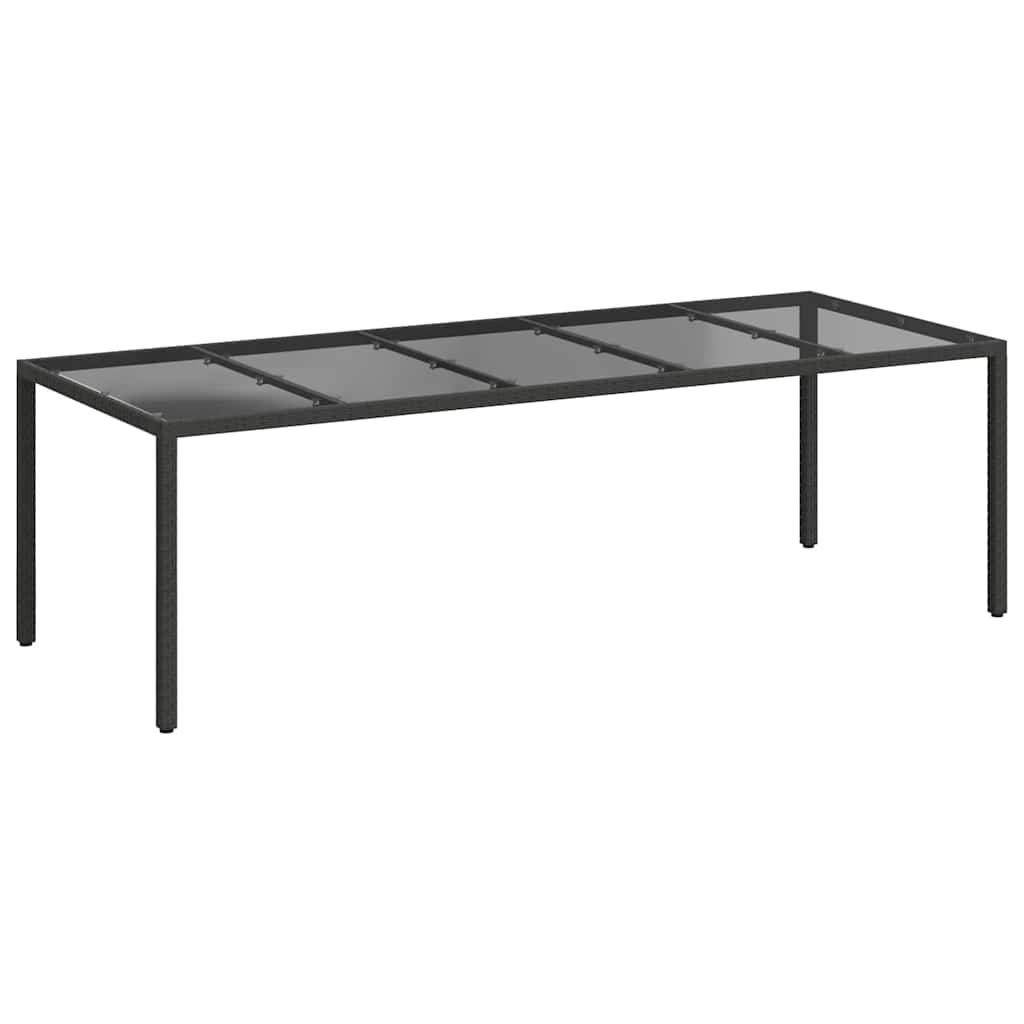 Tavolo da Giardino Nero Puro 250 x 100 x 75 cm polyrattan