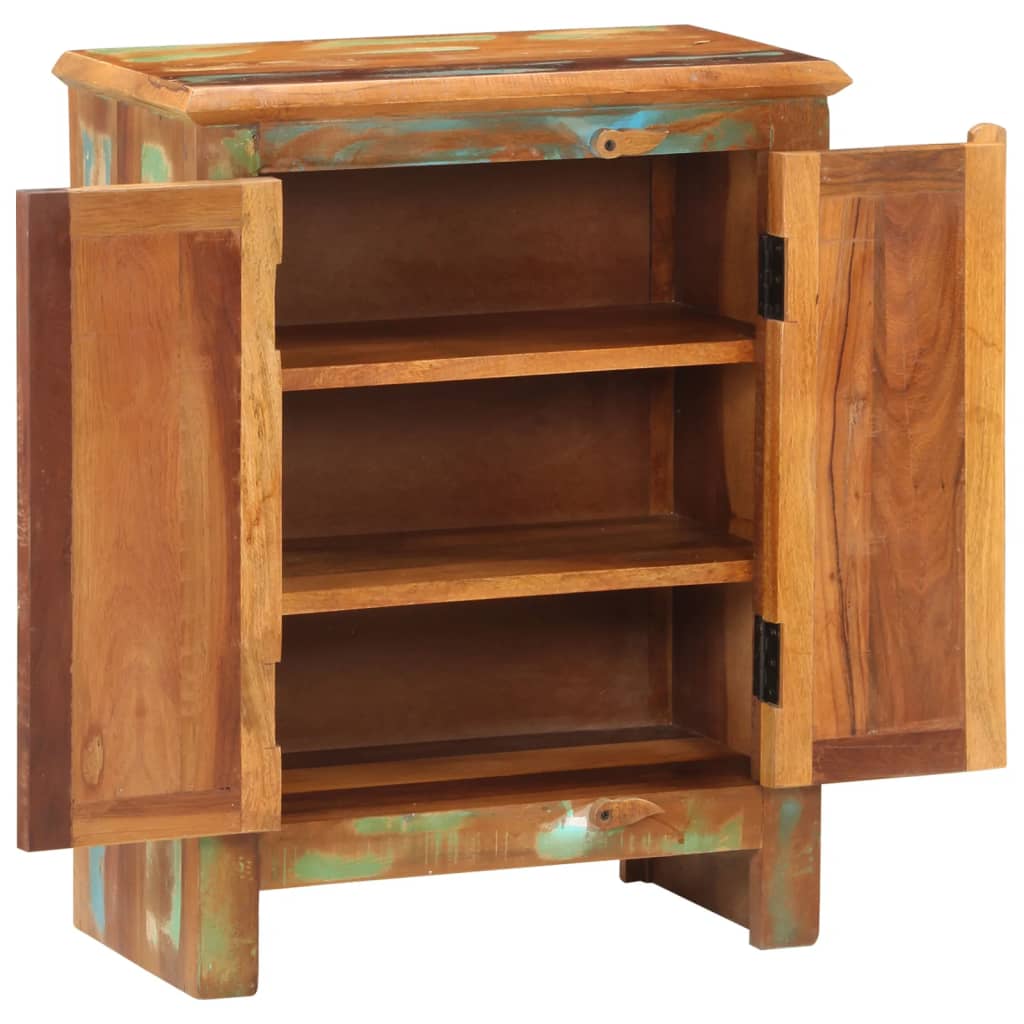 Credenza con 2 Ante 55x30x70 cm in Legno Massello di Recupero
