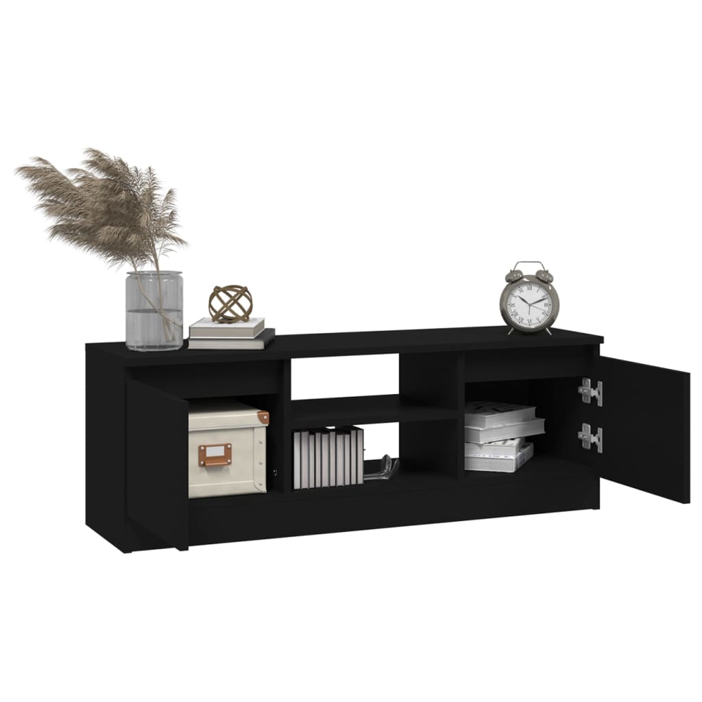 Mobile Porta TV con Anta Nero 102x30x36 cm