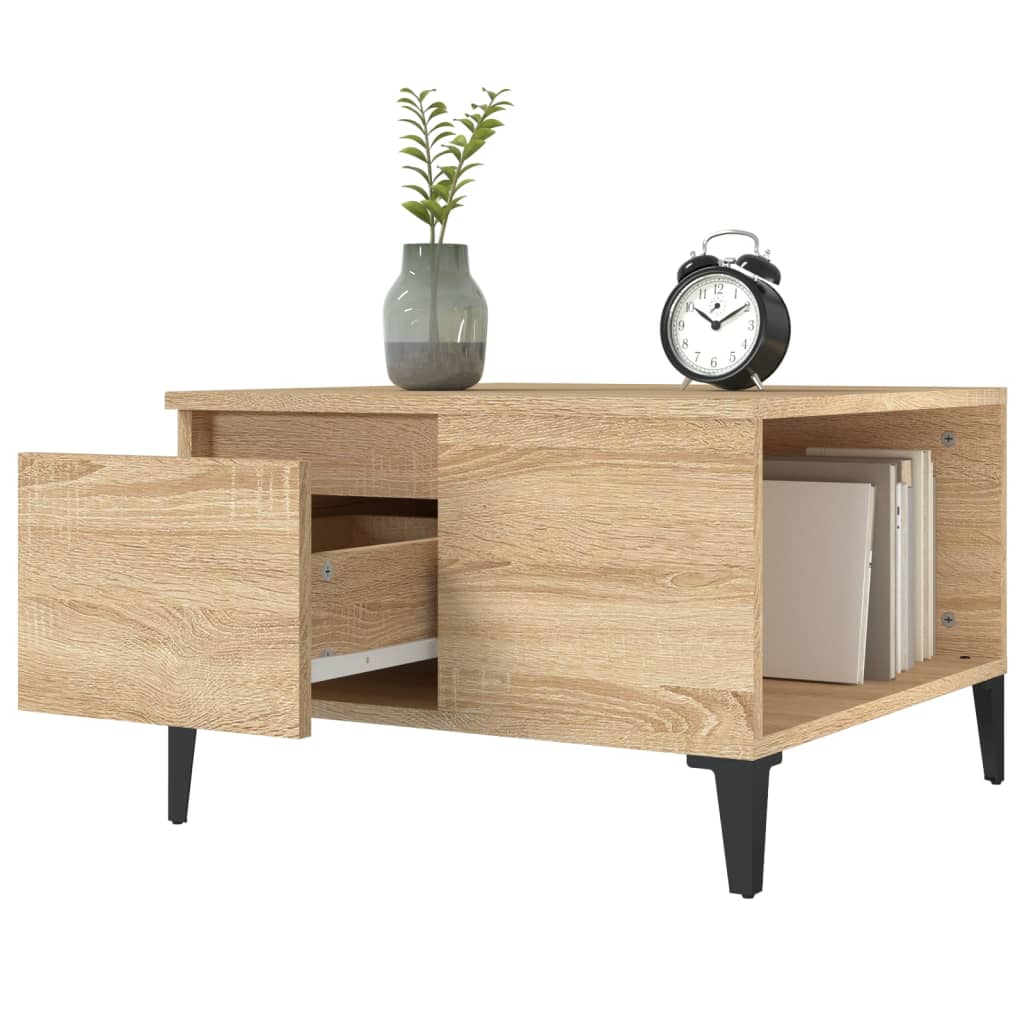 Tavolino Salotto Rovere Sonoma 55x55x36,5 cm Legno Multistrato