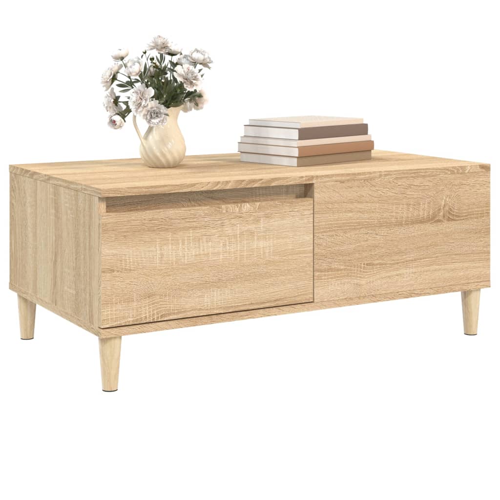 Tavolino Salotto Rovere Sonoma 90x50x36,5 cm Legno Multistrato