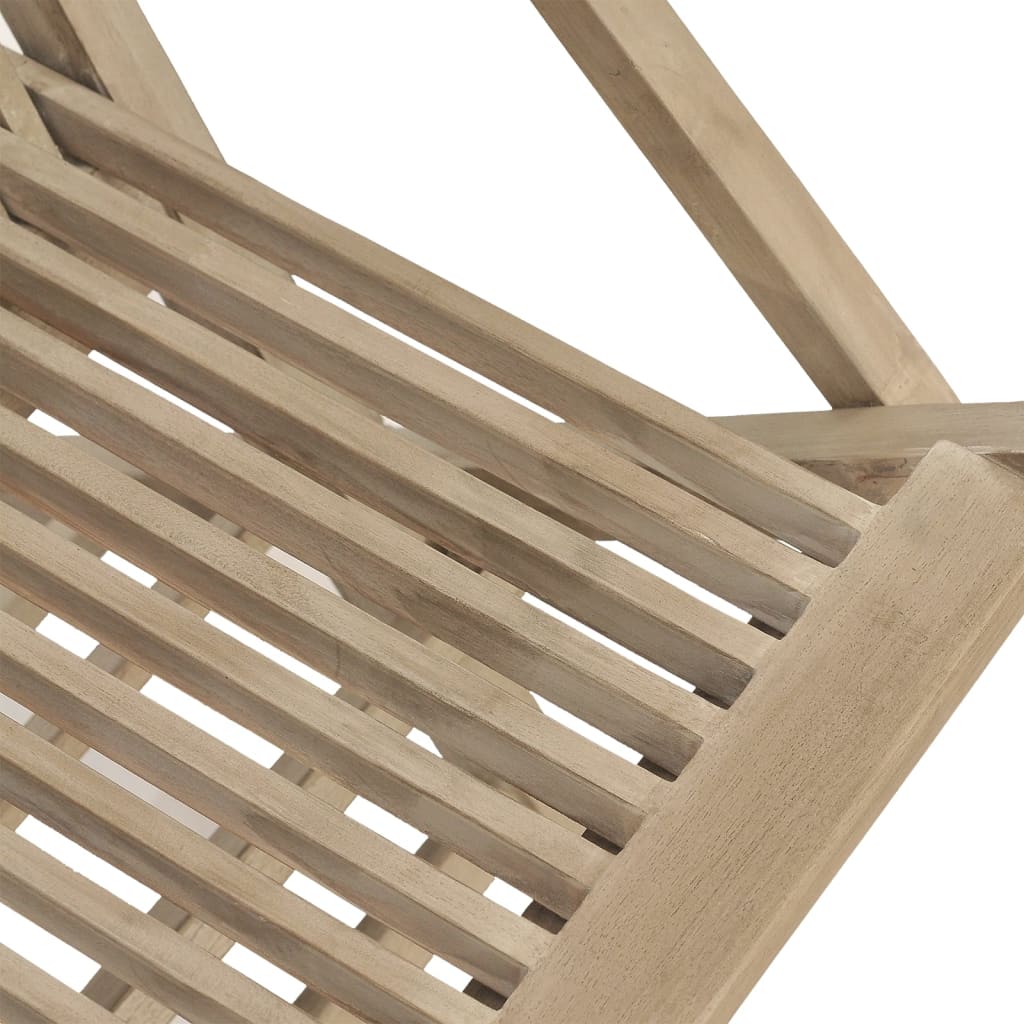 Sedie Giardino Pieghevoli 6pz Grigie 56x61x89 cm Massello Teak