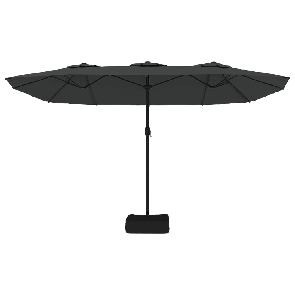 Ombrellone a Doppia Testa Antracite 449x245 cm