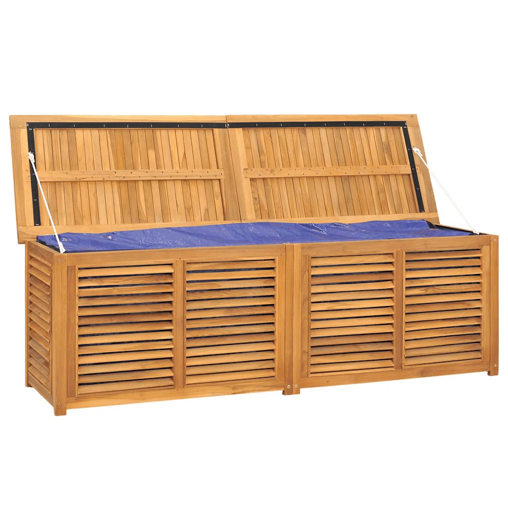 Contenitore Giardino con Borsa 175x50x55 cm Legno Massello Teak