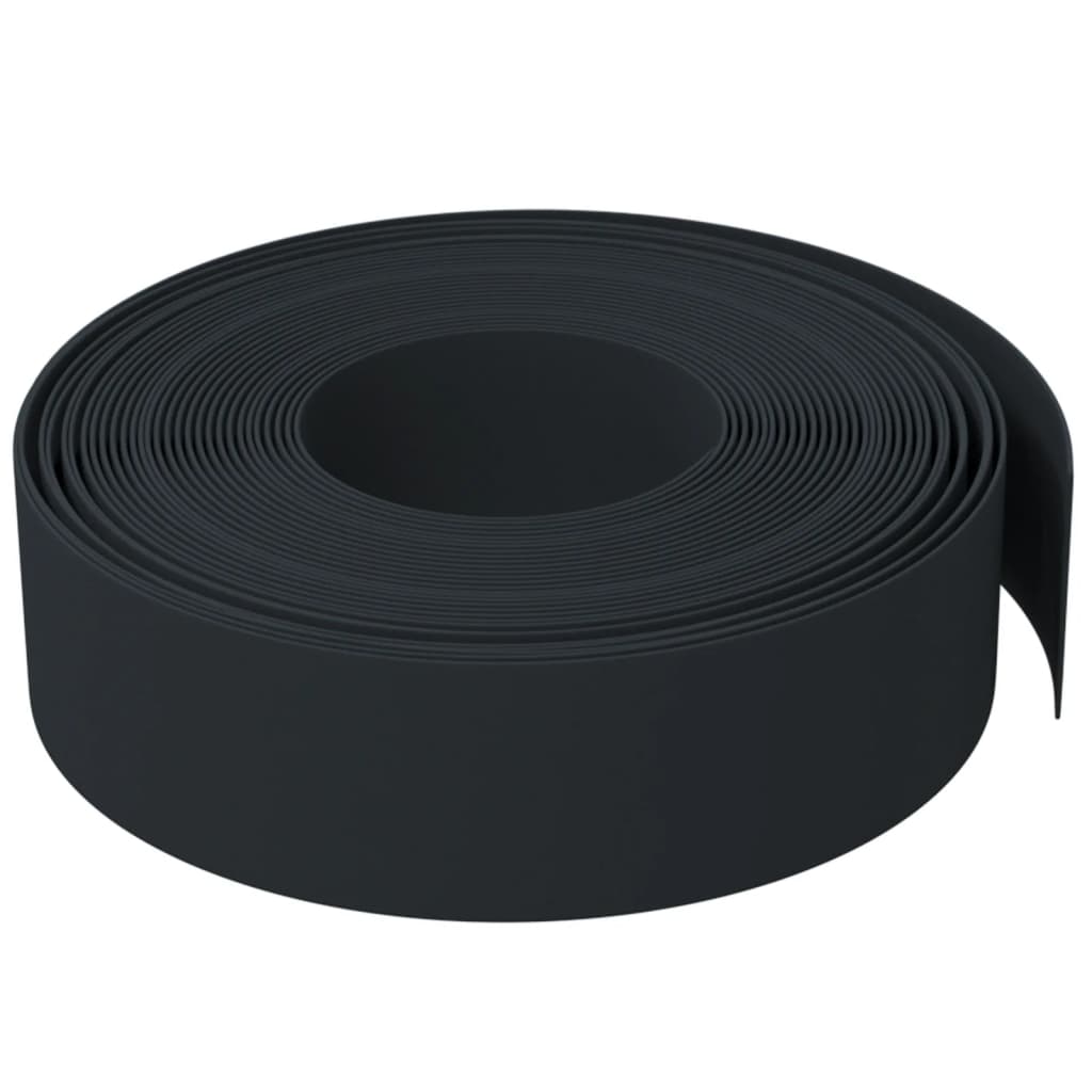 Bordature da Giardino 3 pz Nere 10 m 15 cm in Polietilene