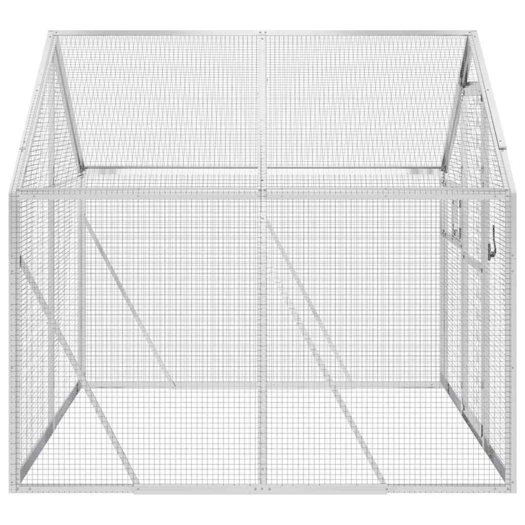 Voliera Argento 1,79x2x1,85 m in Alluminio