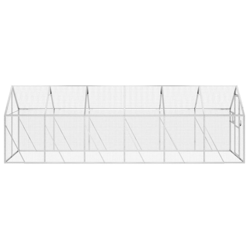 Voliera Argento 1,79x6x1,85 m in Alluminio