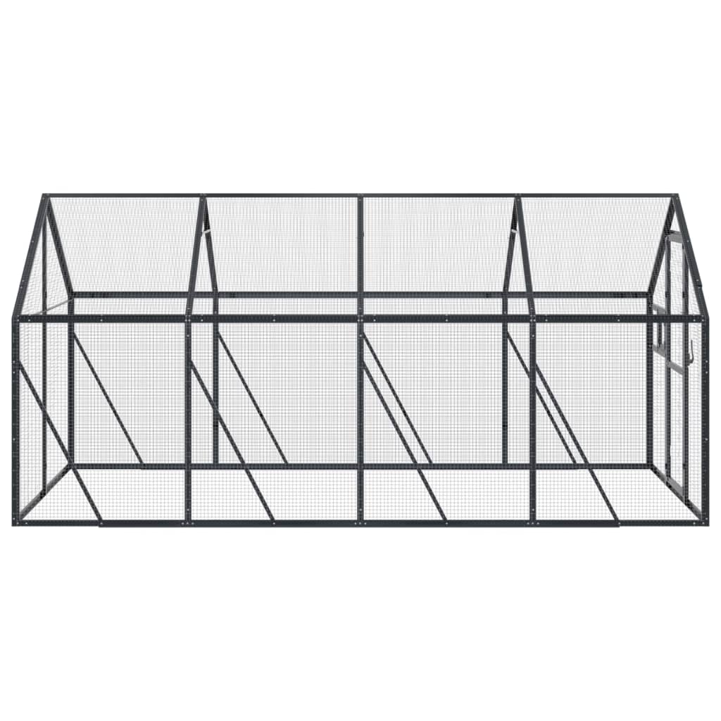 Voliera Antracite 1,79x4x1,85 m in Alluminio