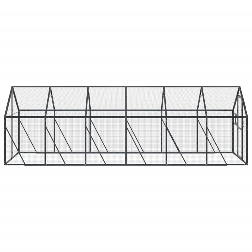 Voliera Antracite 1,79x6x1,85 m in Alluminio