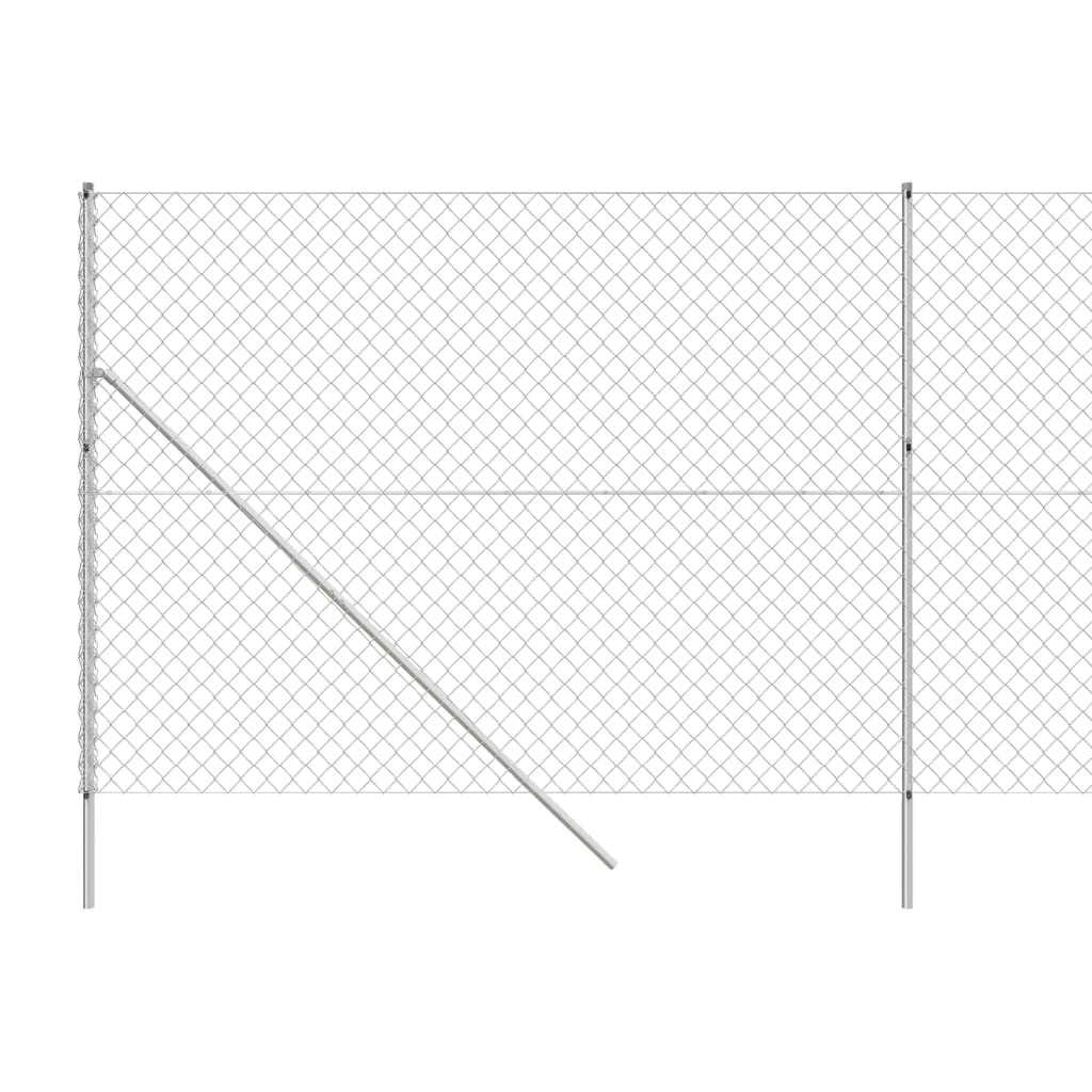 Recinzione a Rete Argento 1,6x10 m
