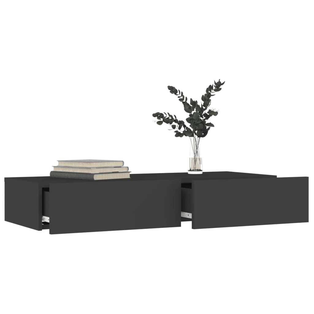 Mobile Porta TV con Luci LED Grigio 90x35x15,5 cm