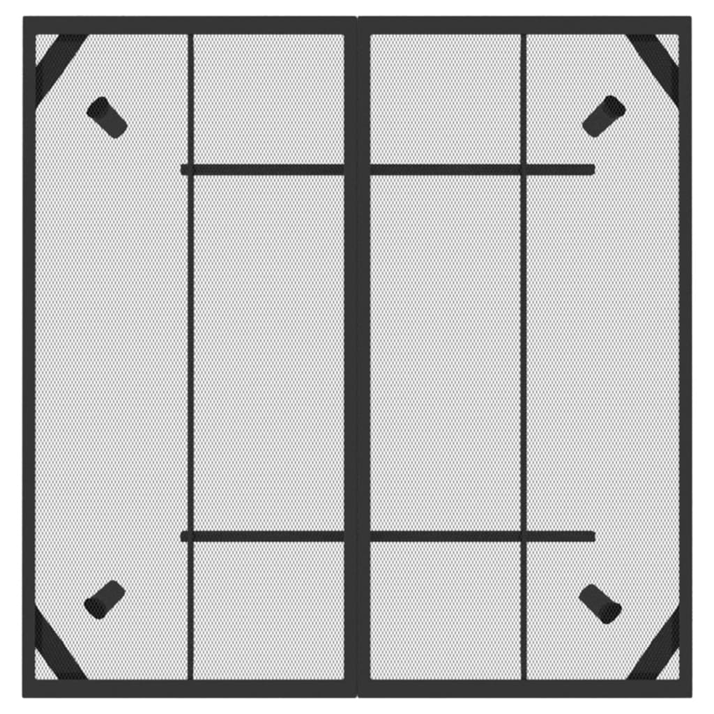 Tavolo da Giardino Antracite 100x100x72 cm Rete d'Acciaio