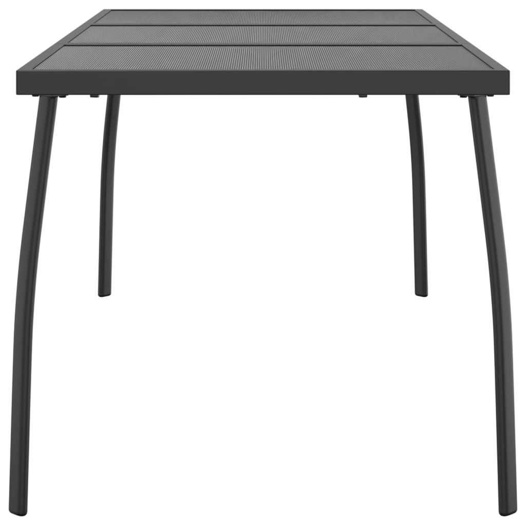 Tavolo da Giardino Antracite 165x80x72 cm Rete d'Acciaio
