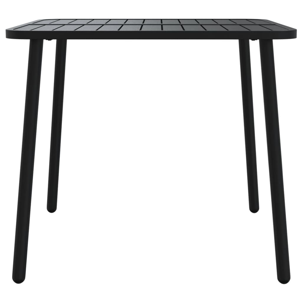 Tavolo da Giardino Antracite 80x80x71 cm Acciaio