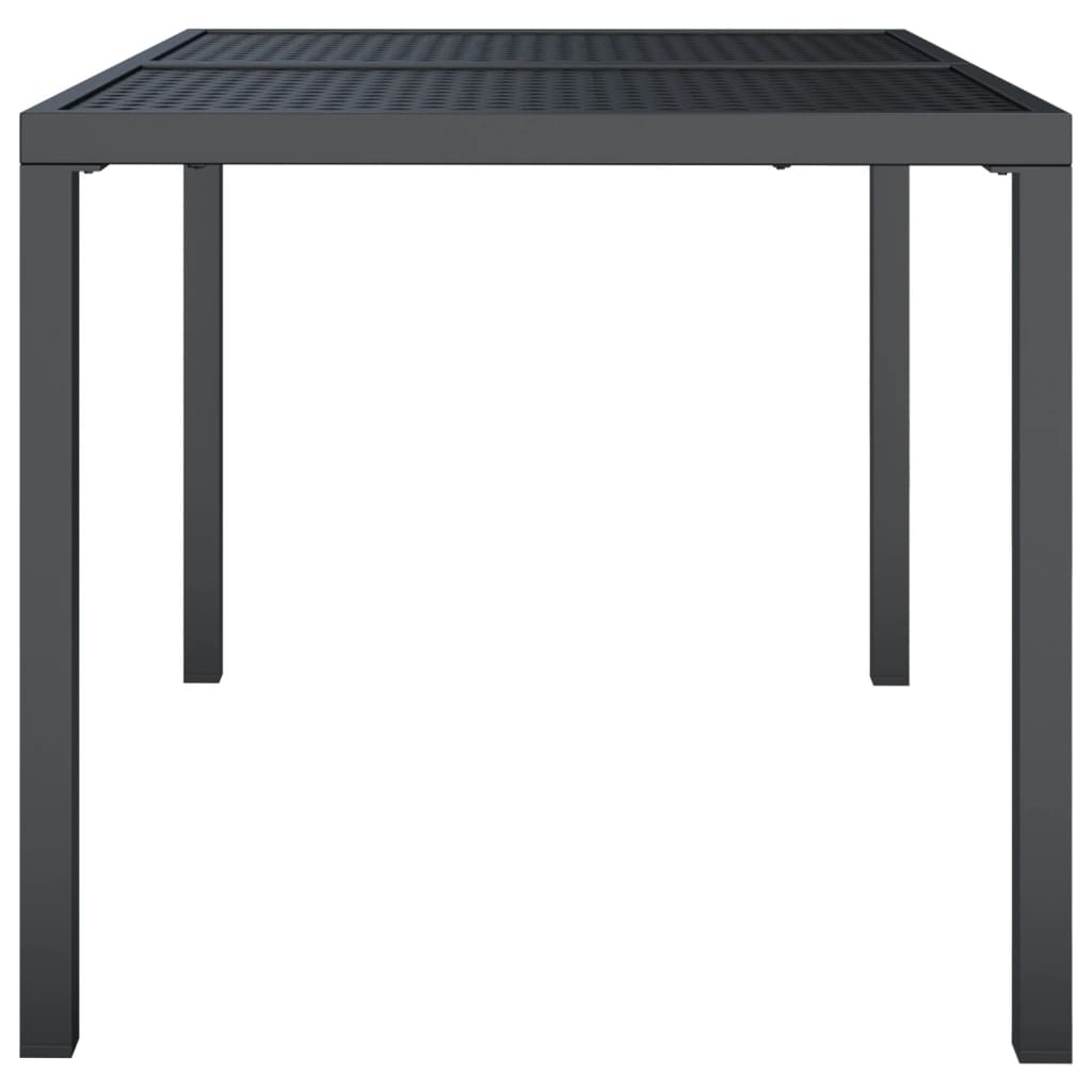 Tavolo da Giardino Antracite 110x80x72 cm Acciaio