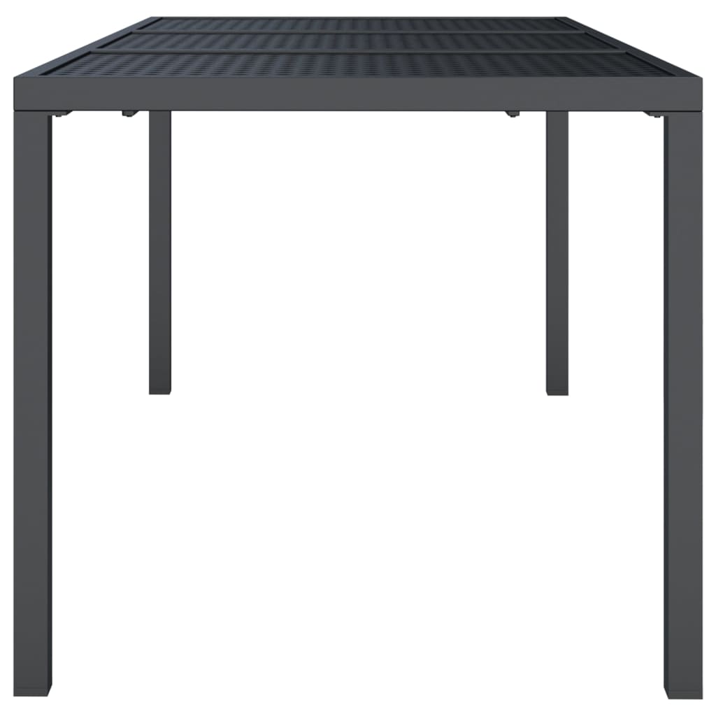 Tavolo da Giardino Antracite 165x80x72 cm Acciaio