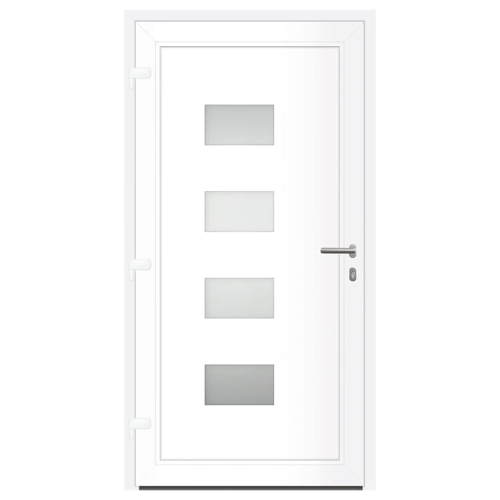 Porta Ingresso Antracite 100x200 cm in Alluminio e PVC
