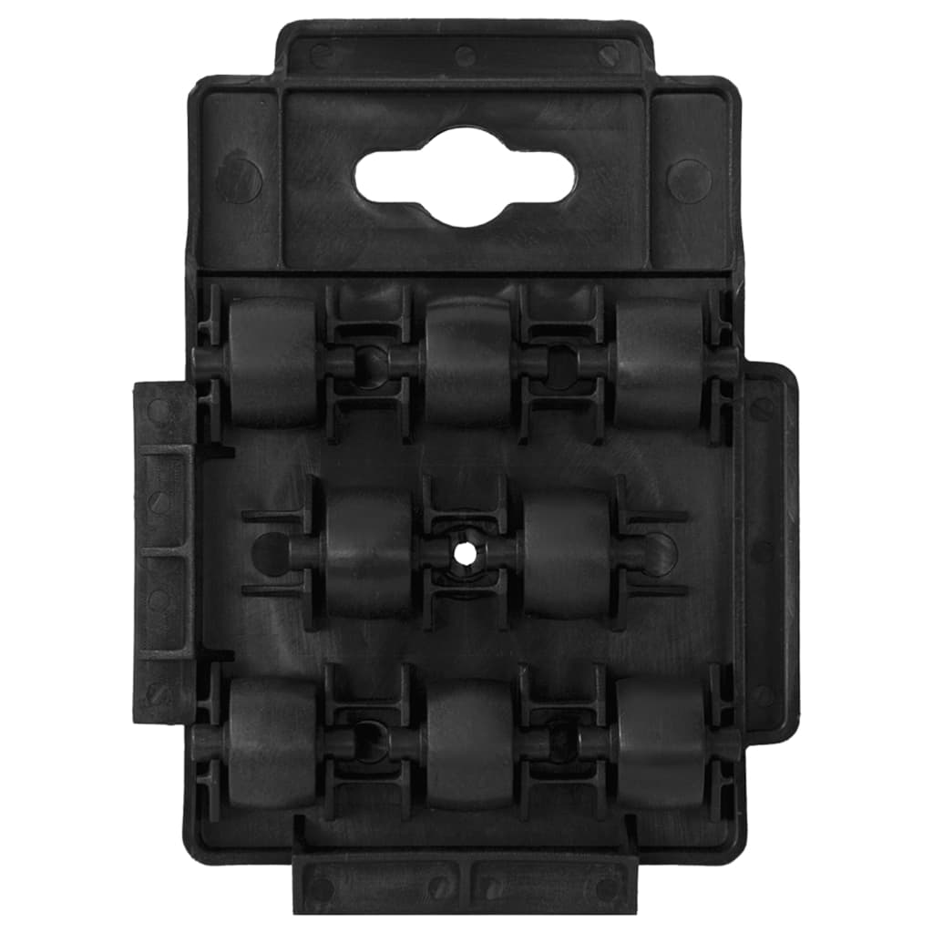 Carrelli Traslochi con 8 Ruote 12pz Neri Polipropilene 150 kg