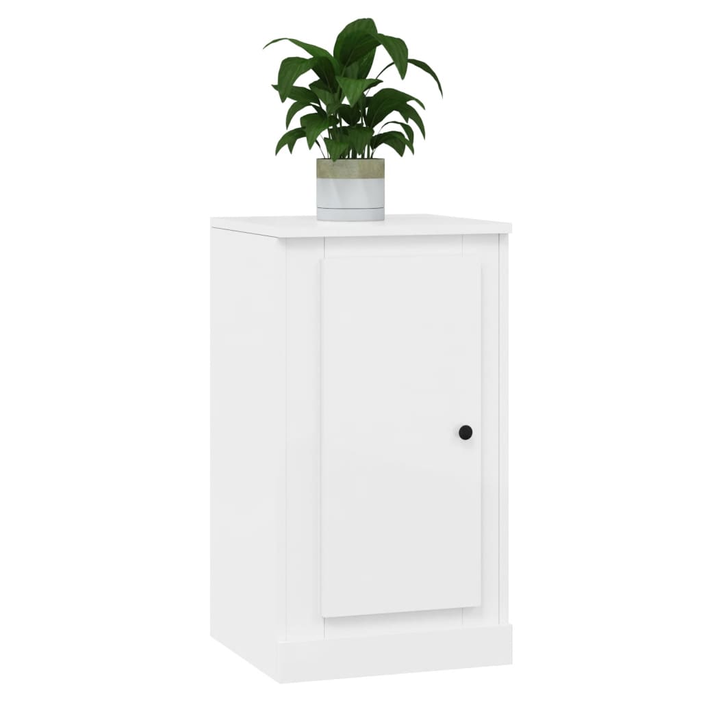 Credenze 2 pz Bianco Lucido 37,5x35,5x67,5 cm Legno Multistrato