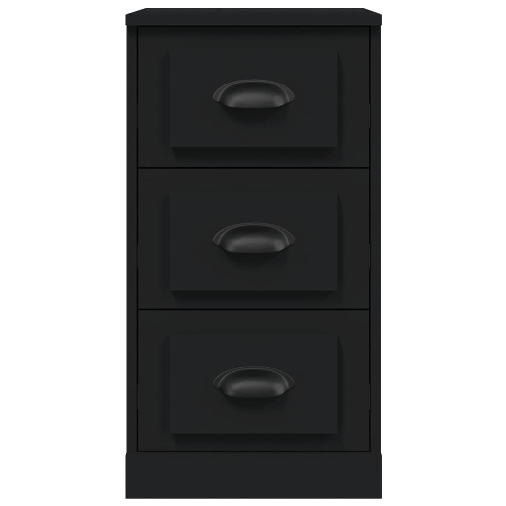 Credenza Nera 36x35,5x67,5 cm in Legno Multistrato