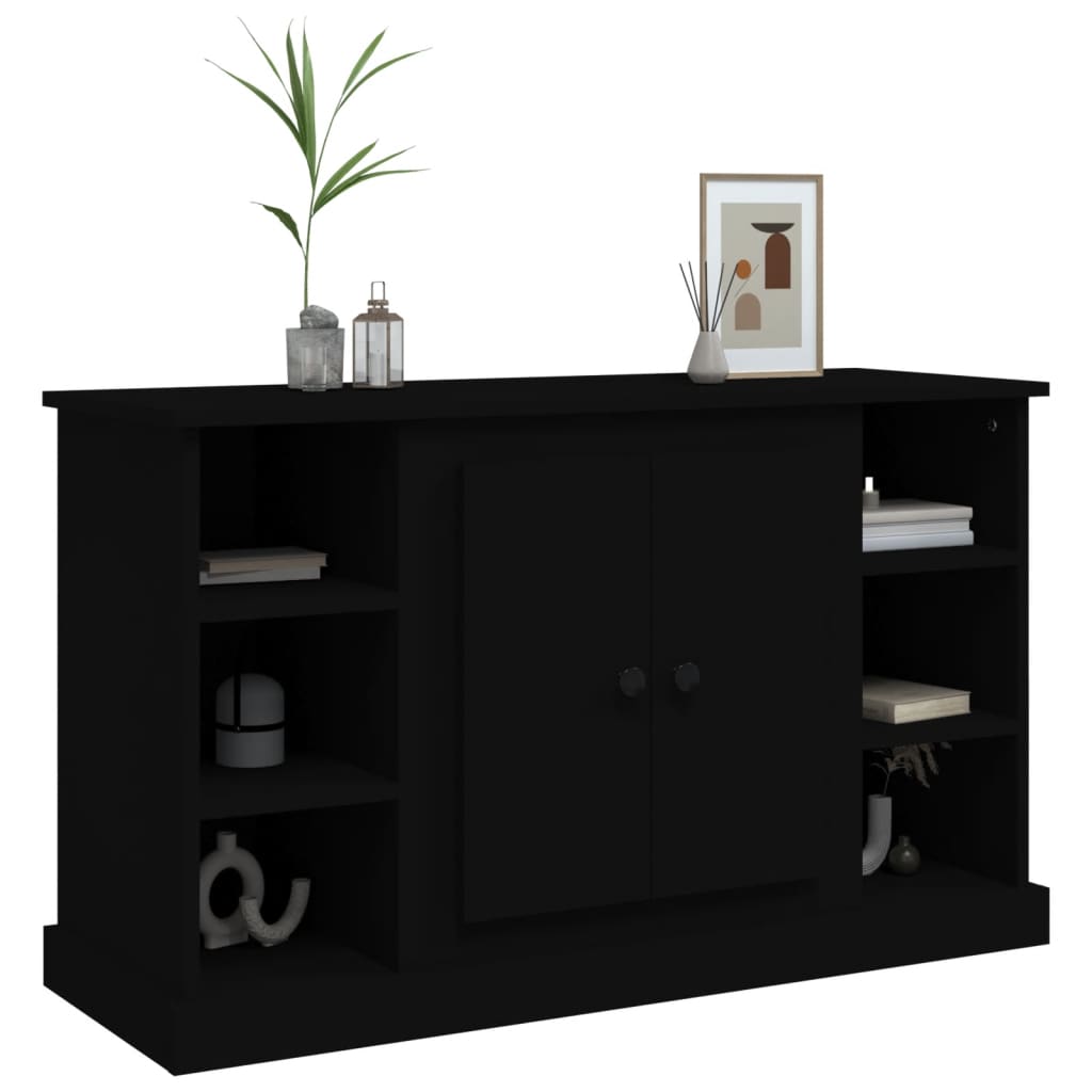 Credenza Nera 100x35,5x60 cm in Legno Multistrato