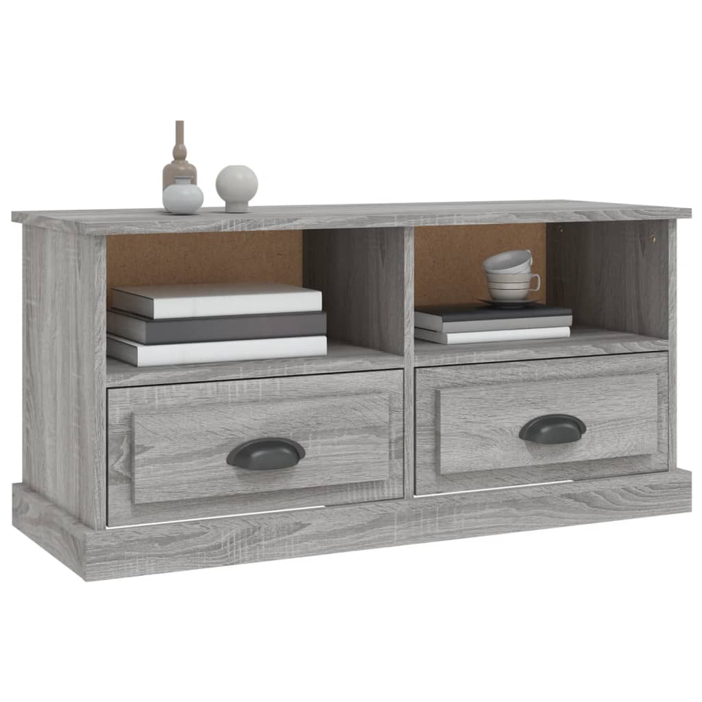 Mobile TV Grigio Sonoma 93x35,5x45 cm in Legno Multistrato