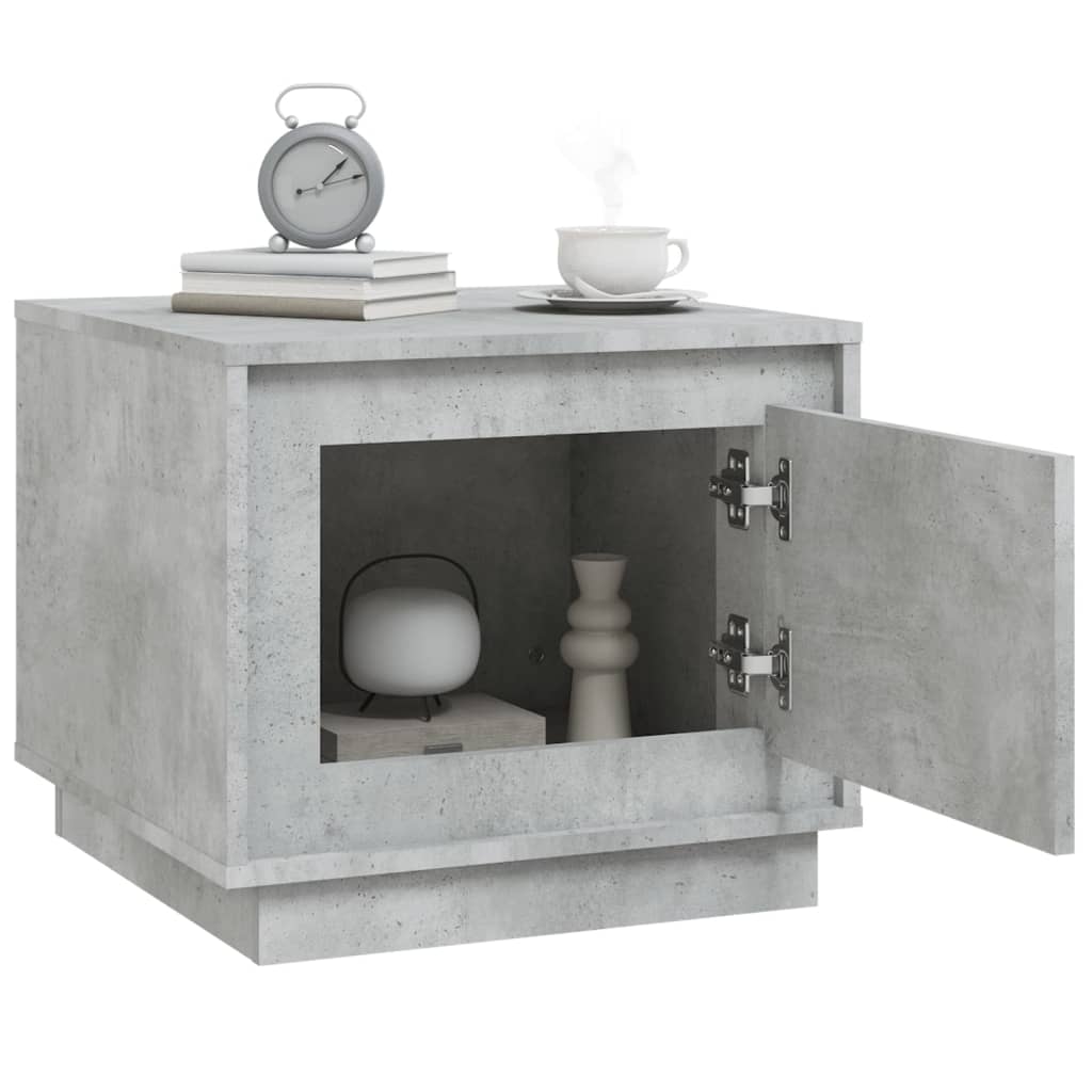 Tavolino da Salotto Grigio Cemento 51x50x44cm Legno Multistrato