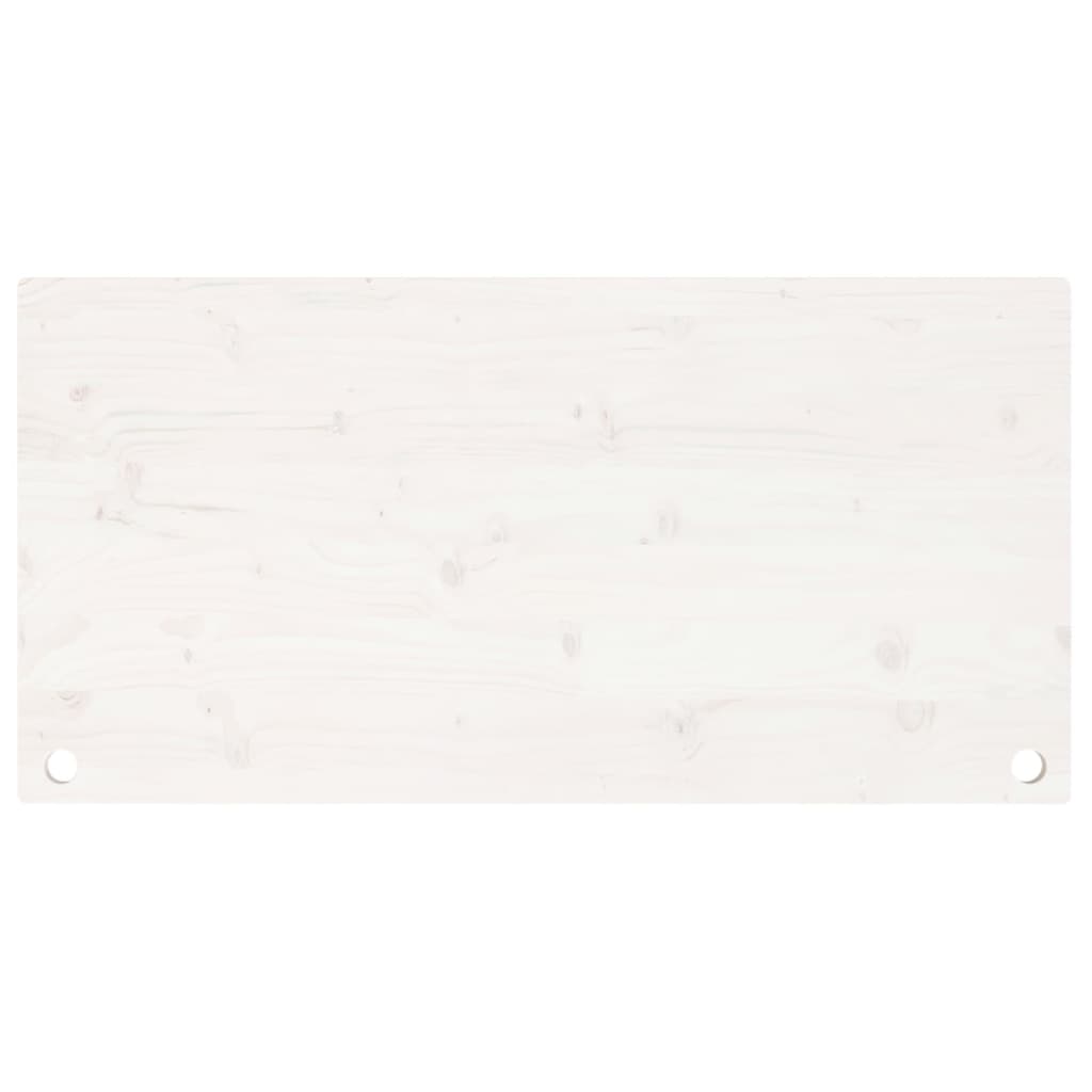 Piano Scrivania Bianco 100x50x2,5 cm in Legno Massello di Pino