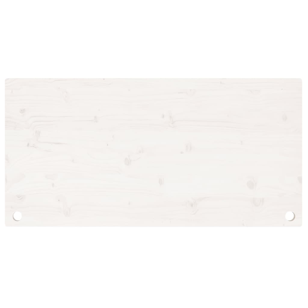 Piano Scrivania Bianco 110x60x2,5 cm in Legno Massello di Pino