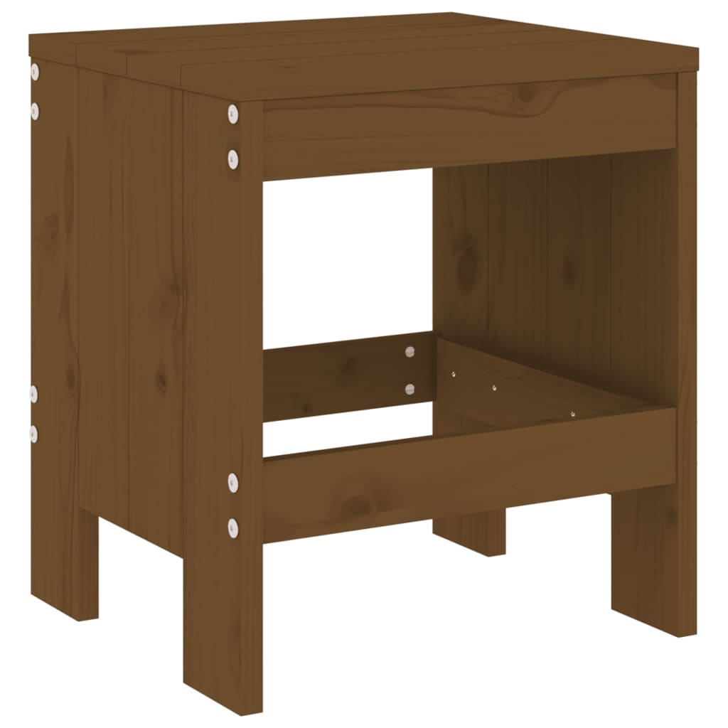 Set da Pranzo da Giardino 17 pz ambra in Legno Massello di Pino
