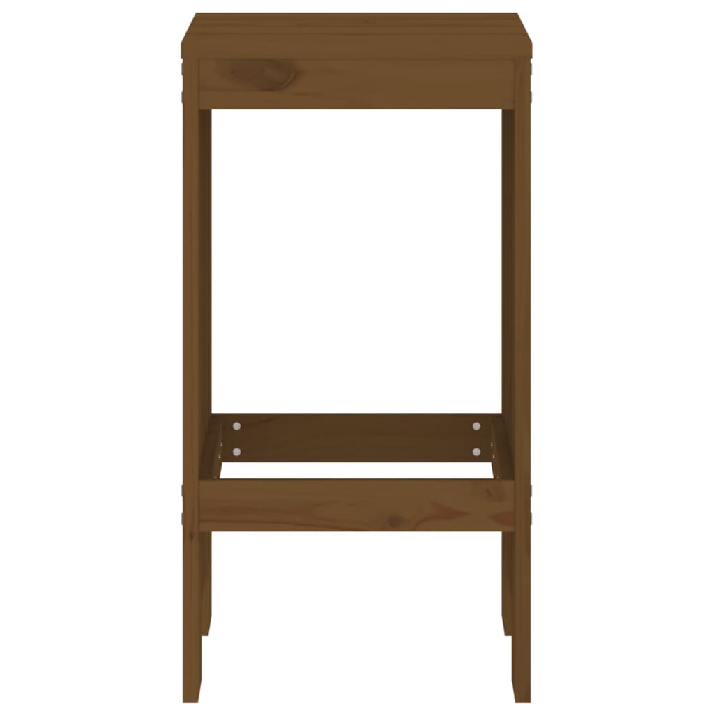 Sgabelli Bar 2pz Marrone Ambra 40x36x75cm Legno Massello Pino