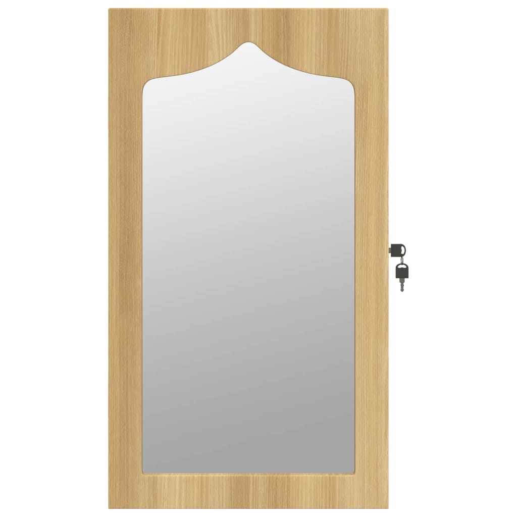Armadio Portagioie con Specchio a Muro 37,5x10x67 cm