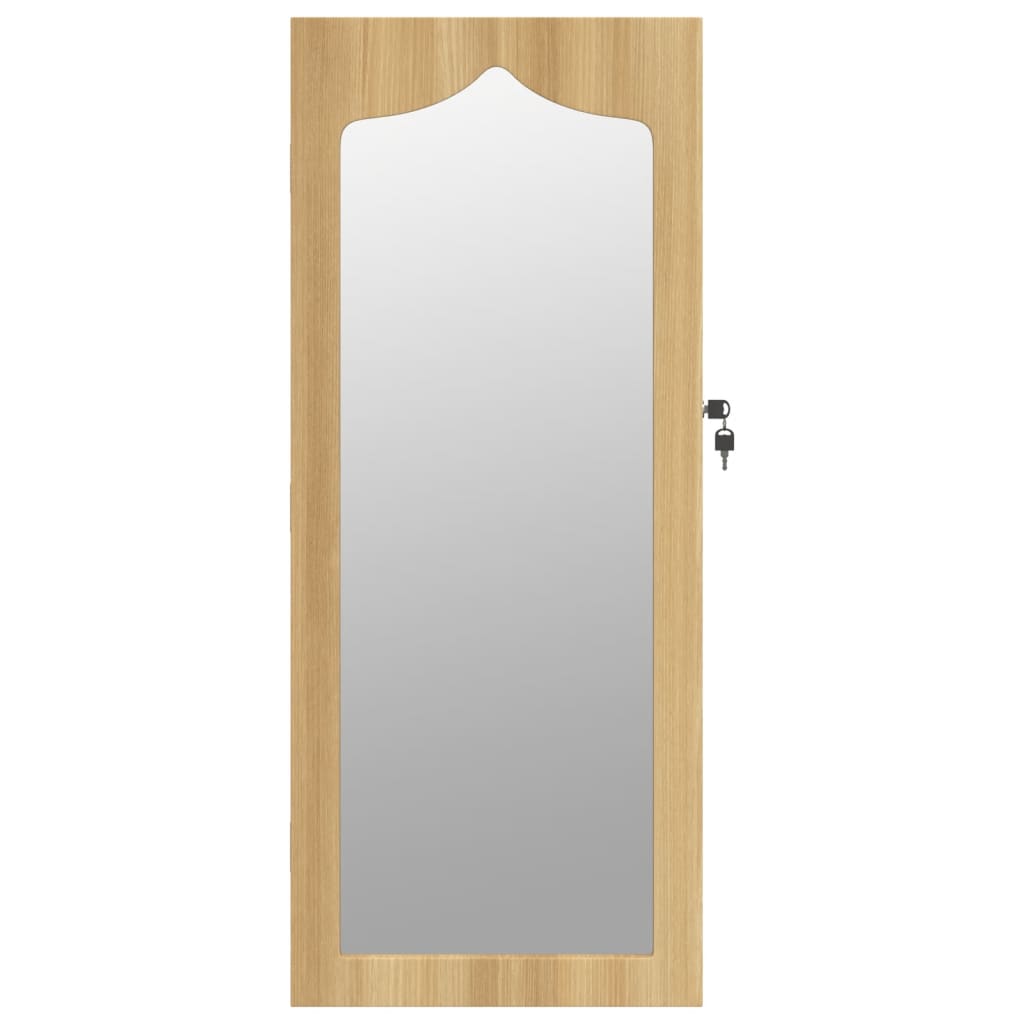 Armadio Portagioie con Specchio a Muro 37,5x10x90 cm