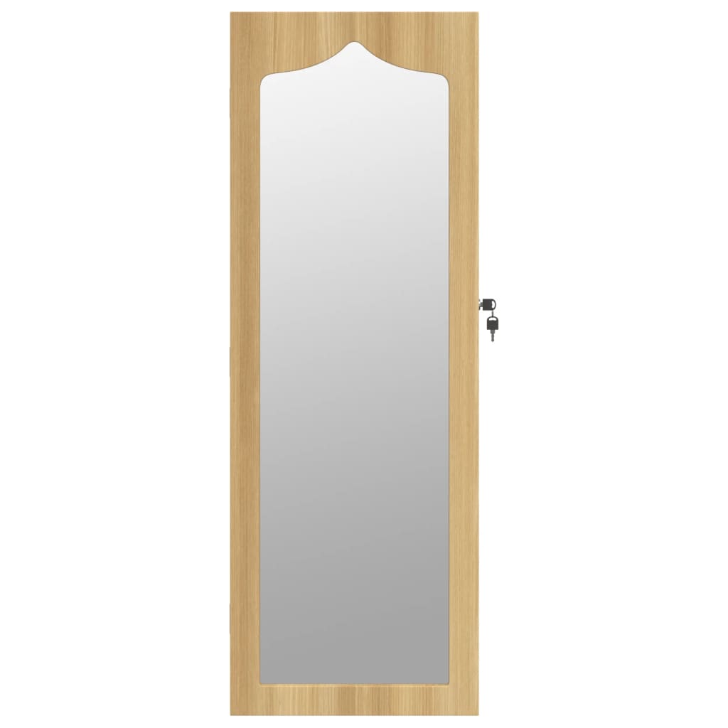 Armadio Portagioie con Specchio a Muro 37,5x10x106 cm