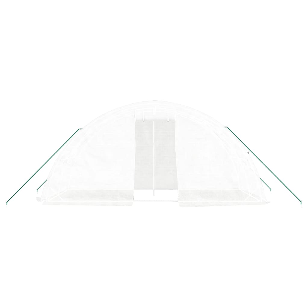 Serra con Telaio in Acciaio Bianco 10 m² 5x2x2,3 m