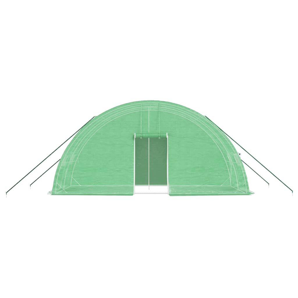 Serra con Telaio in Acciaio Verde 12 m² 6x2x2,85 m