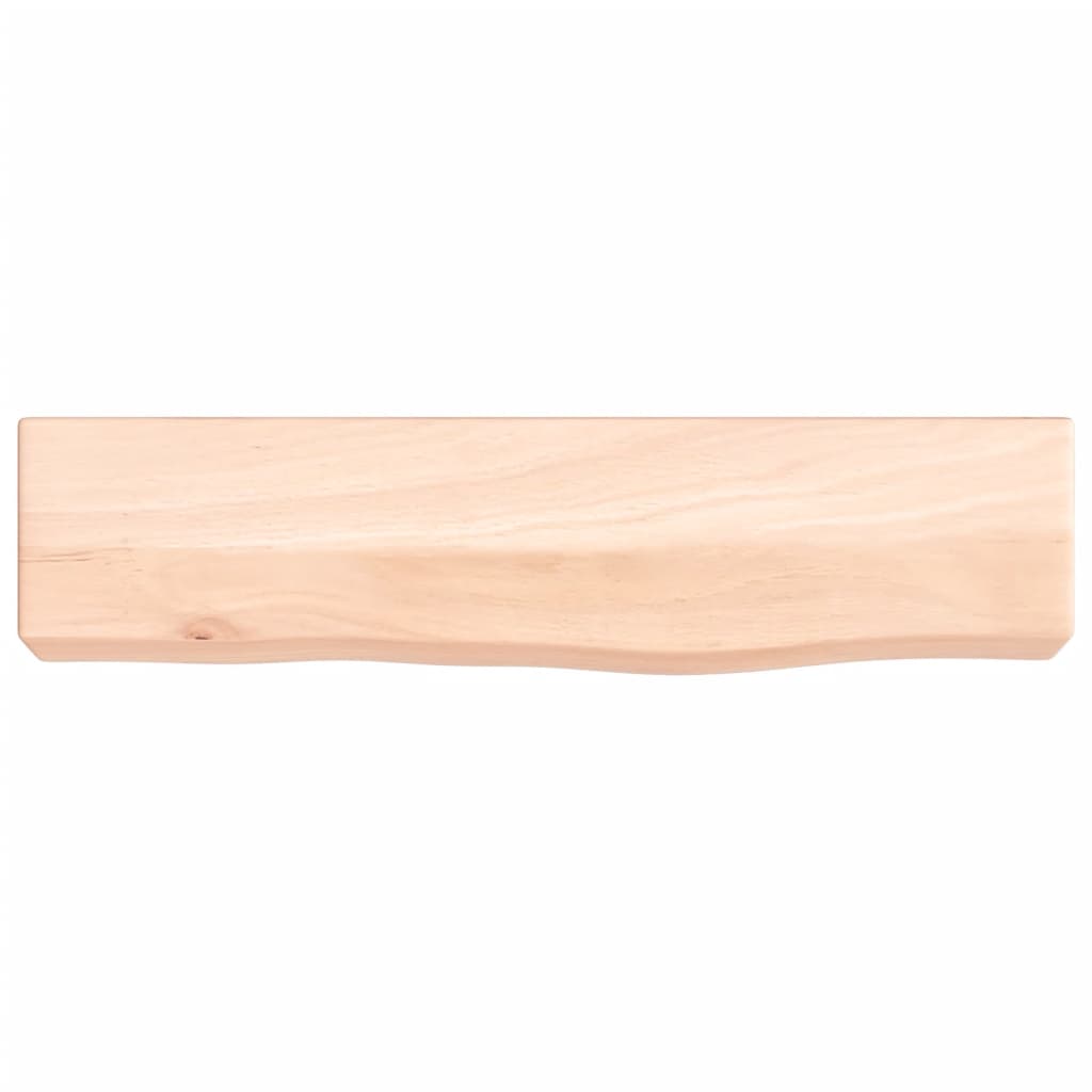 Ripiano a Parete 40x10x6 cm Legno Massello Rovere Non Trattato