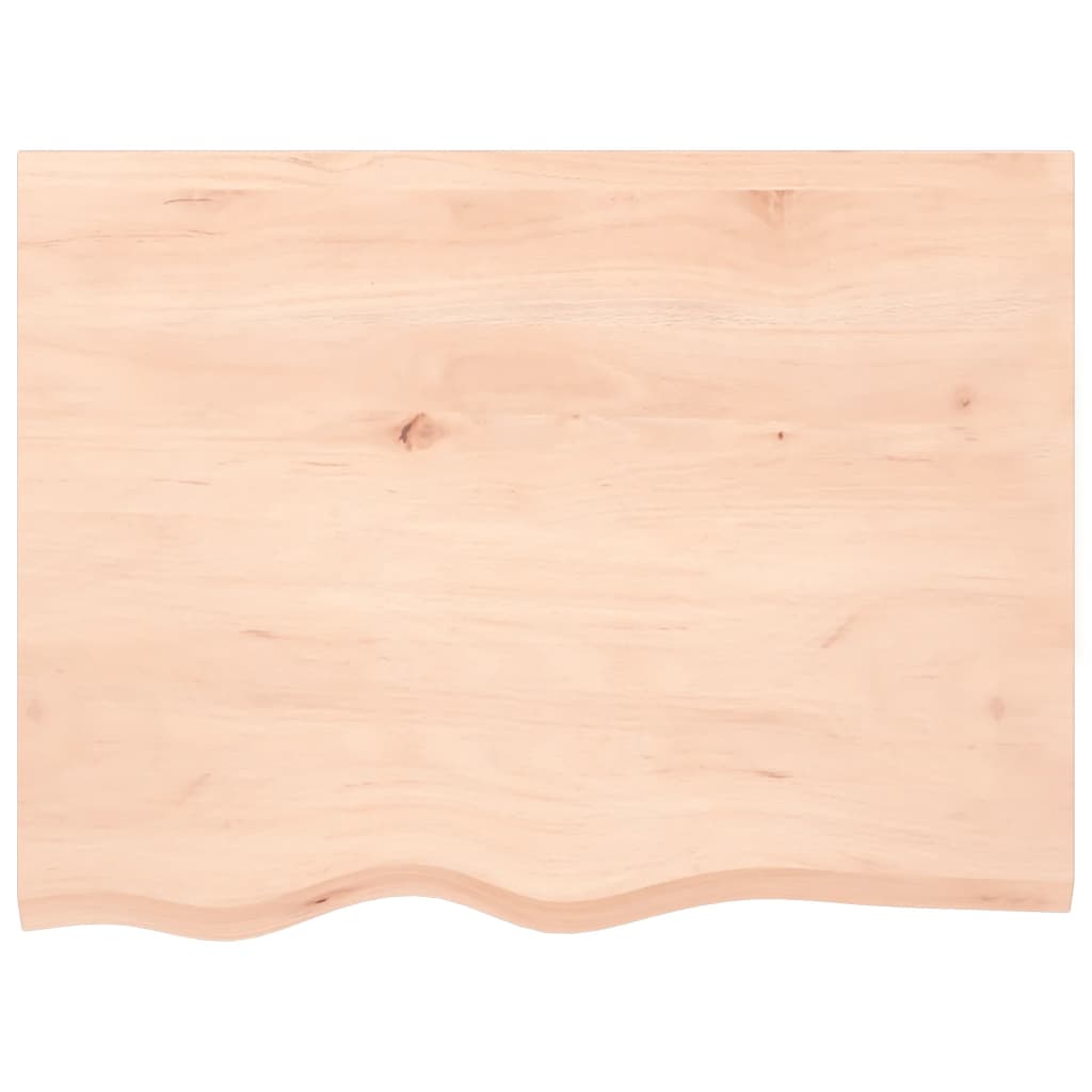 Ripiano a Parete 80x60x2 cm Legno Massello Rovere Non Trattato