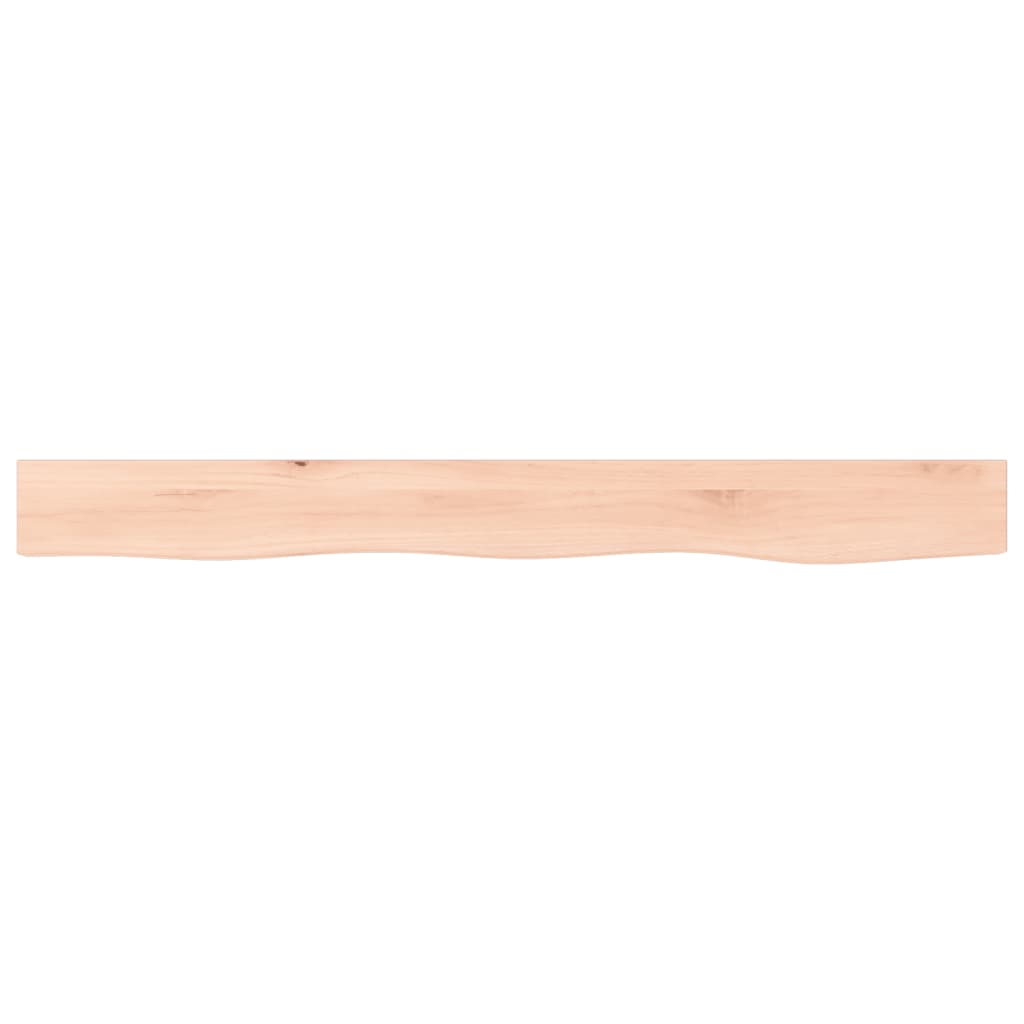 Ripiano a Parete 100x10x6 cm Legno Massello Rovere Non Trattato