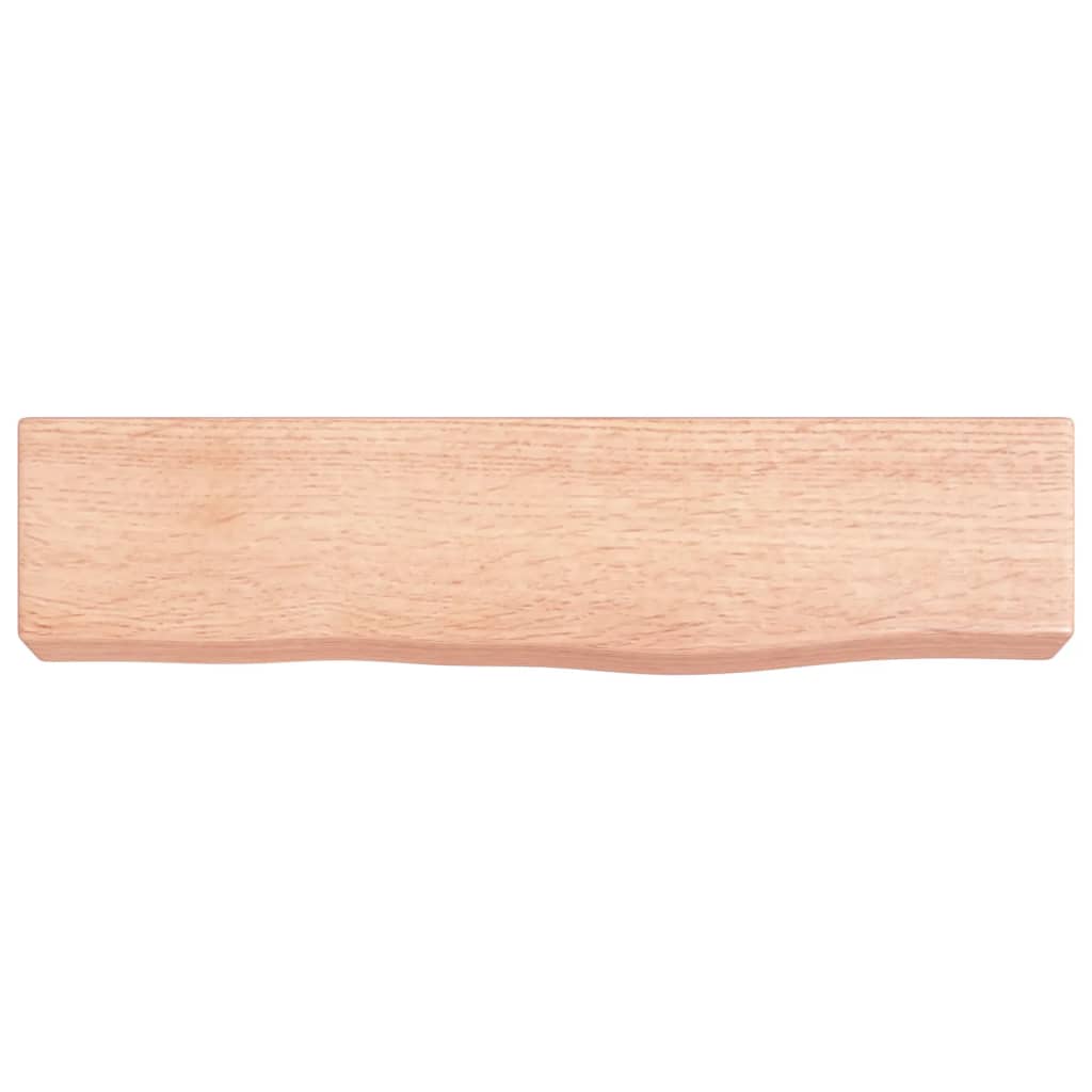Ripiano Muro Marrone Chiaro 40x10x6 cm Massello Rovere Trattato