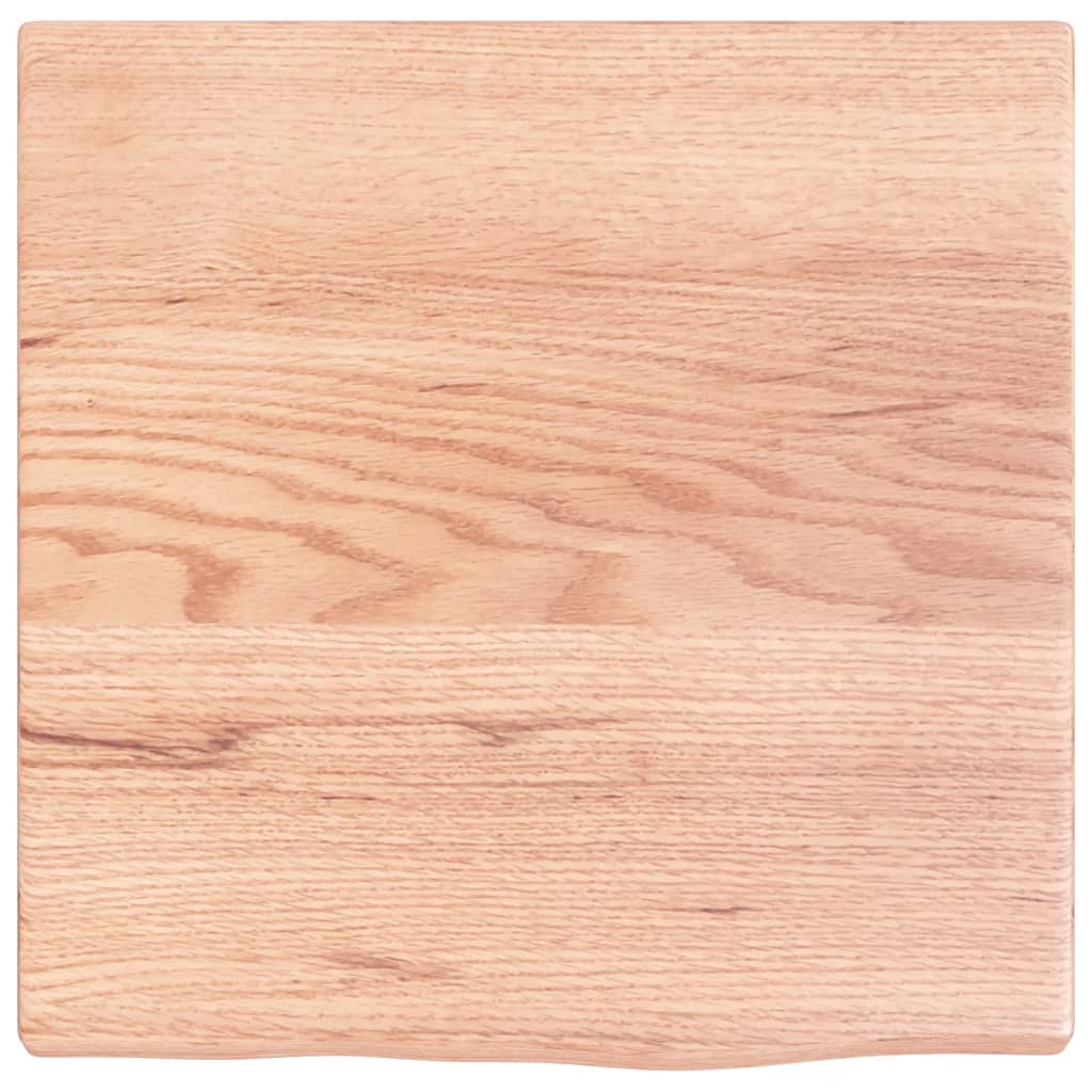 Ripiano Muro Marrone Chiaro 40x40x2 cm Massello Rovere Trattato
