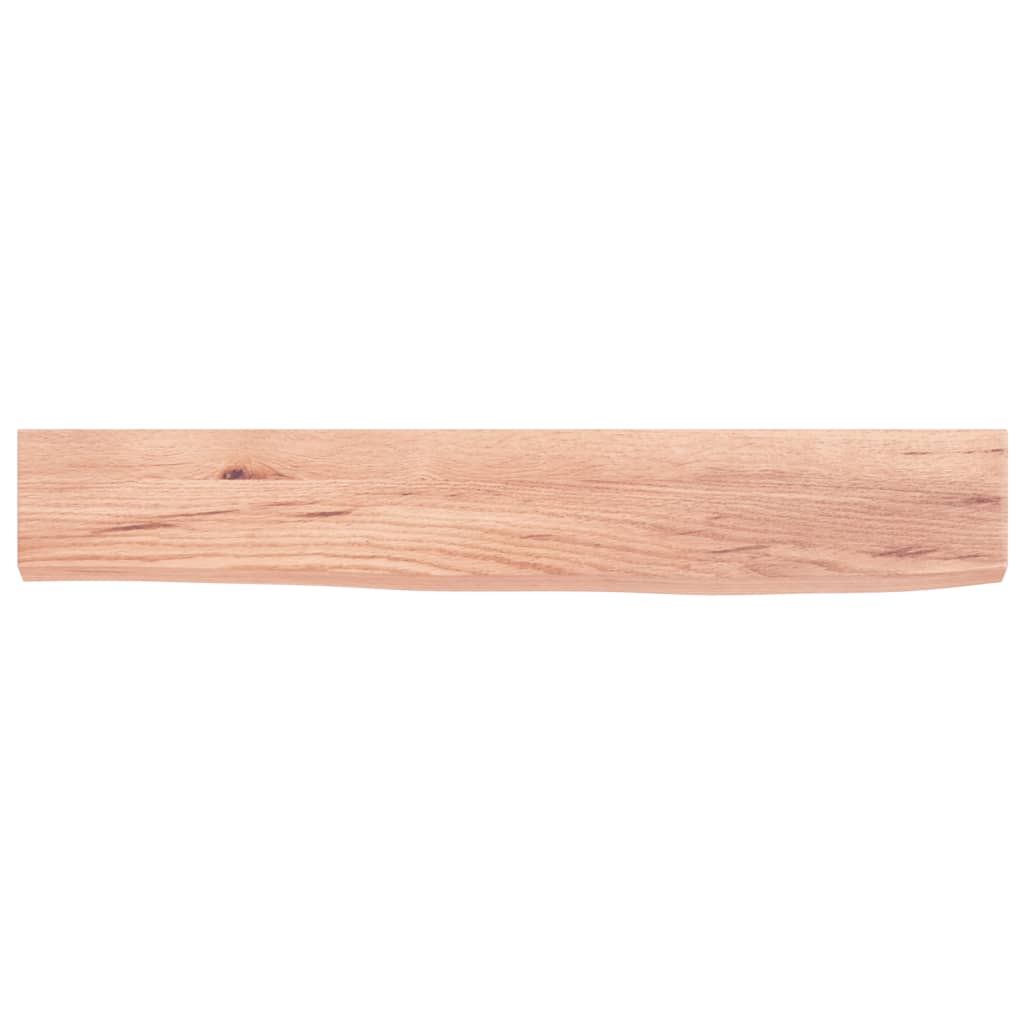 Ripiano Muro Marrone Chiaro 60x10x2 cm Massello Rovere Trattato