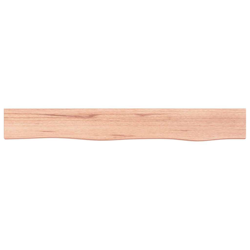 Ripiano Muro Marrone Chiaro 80x10x2 cm Massello Rovere Trattato